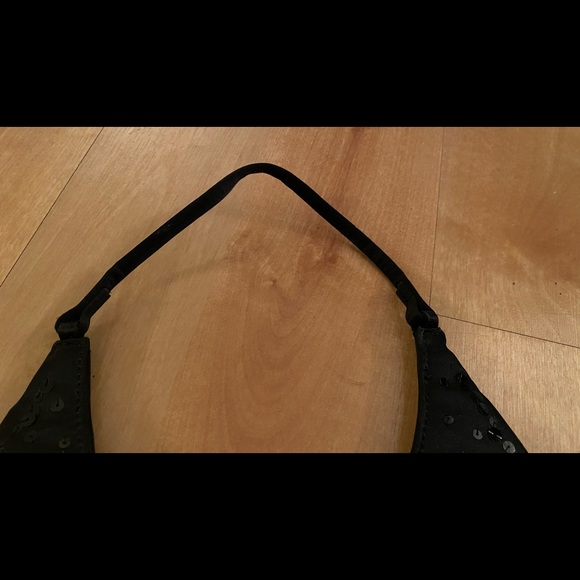 Prom, Special Occasion small purse, Ann Taylor, satin, sequins, snap closure - Picture 8 of 10